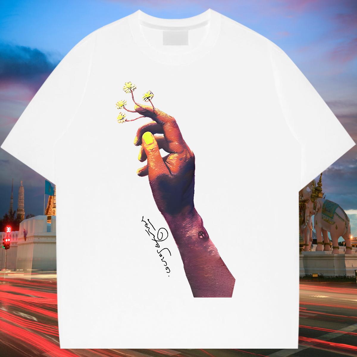 Designer T Shirts Men Street 180g Cotton Men Tshirts Classic DIY Logo Tee Shirt