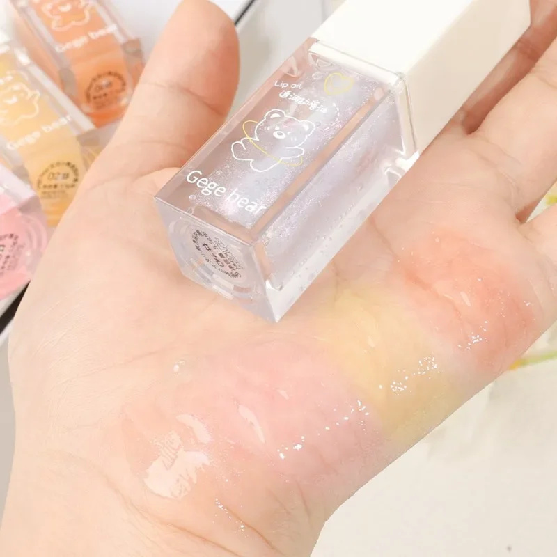 Crystal Jelly Oil Transparent Non-sticky Moisturizing Glitter Plumper Glossy Fades Lip Lines Lips Care Makeup Cosmetics