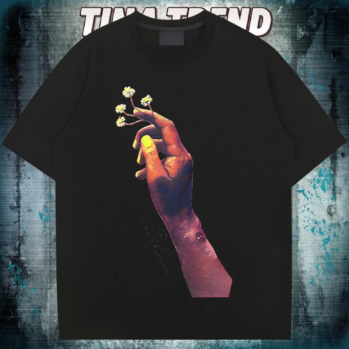 Wholesale T Shirt For Man High Street Hip Hop Cotton Breathable Soft Tshirt for Man Woman New Black Oversized Polos