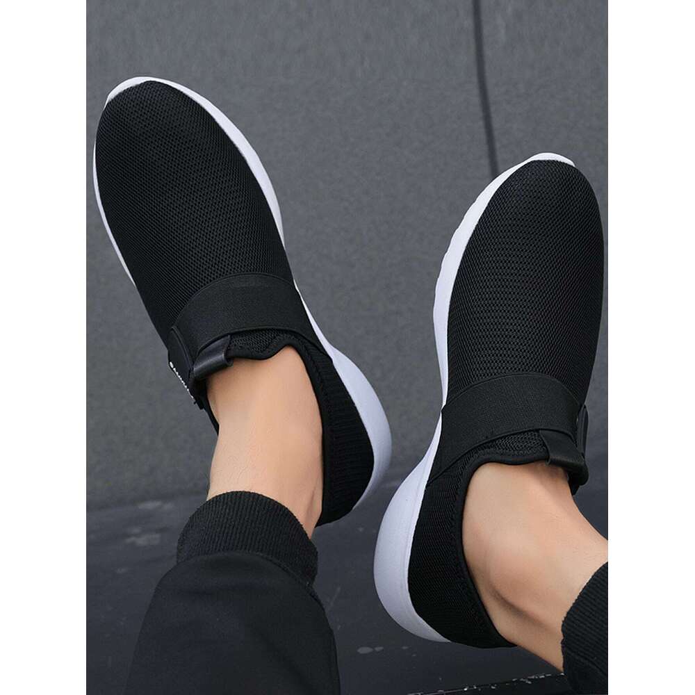 Black On Mens Casual Lightweight Work Trainers Breathable Non Slip Mesh Walking Gym Shoes Comfortable Workout Sneakers Ddmysaturn