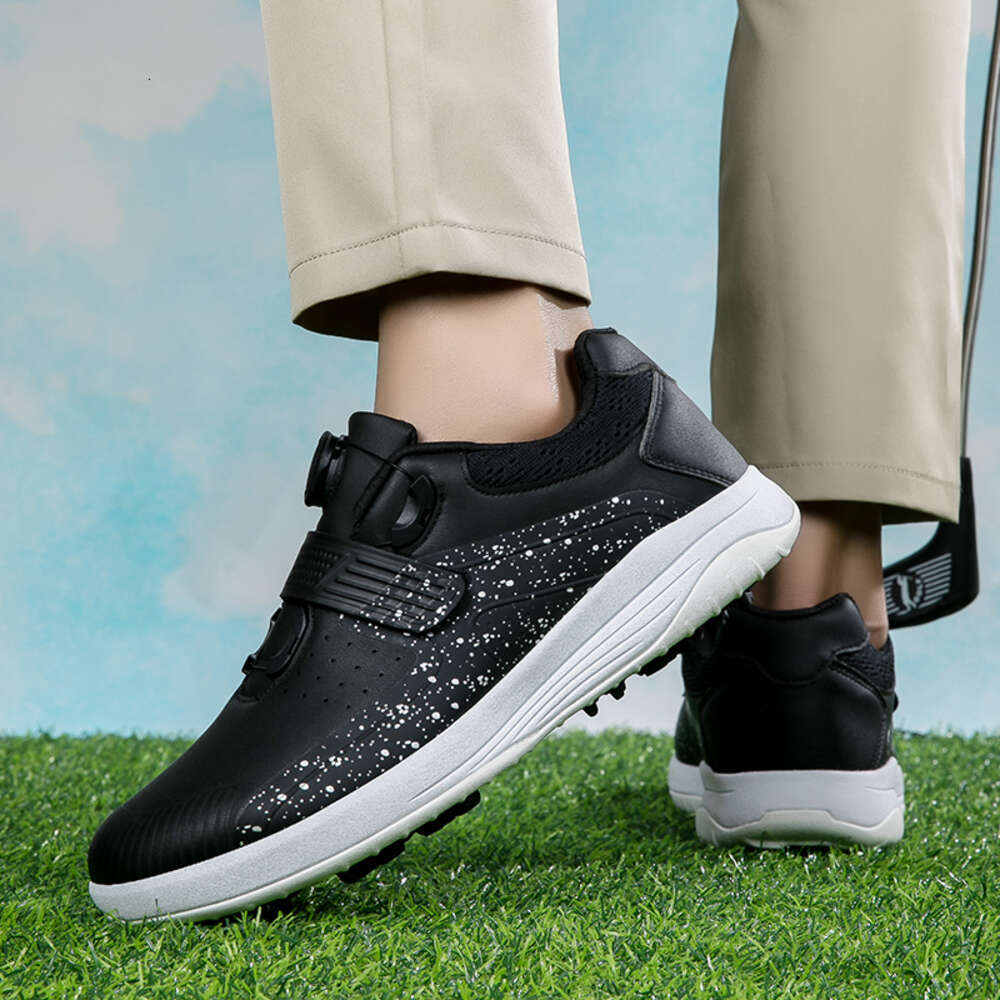 Men Golf Professional Leather Sneakers Shoes Comfortable Outdoor Walking Big Footwears Ddmysaturn
