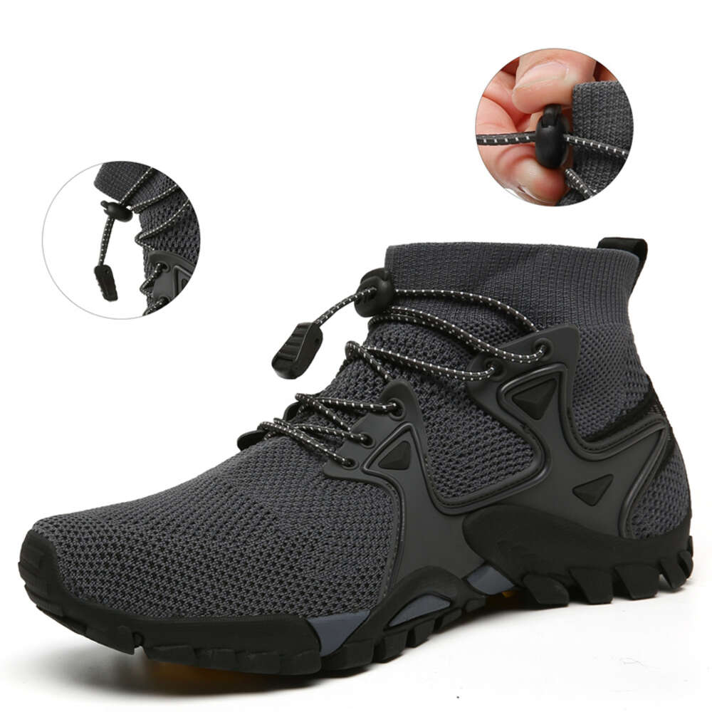 Hiking Boots Mens Outdoor Athletic Sports Trail Running Shoes High Top Barefoot Upstream Water Shoestrekking Climbing Sneakers Ddmycat