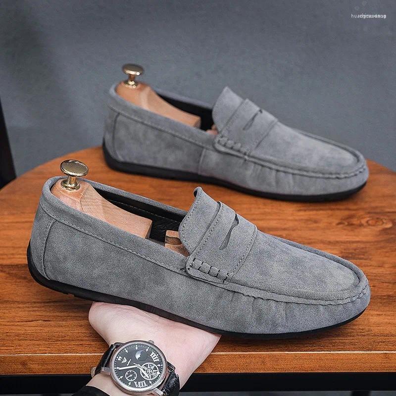 Casual Shoes Loafers Spring Men's Shoe Suede For Men Soft Driving Moccasins High Quality Flats Male Walking Slip-on