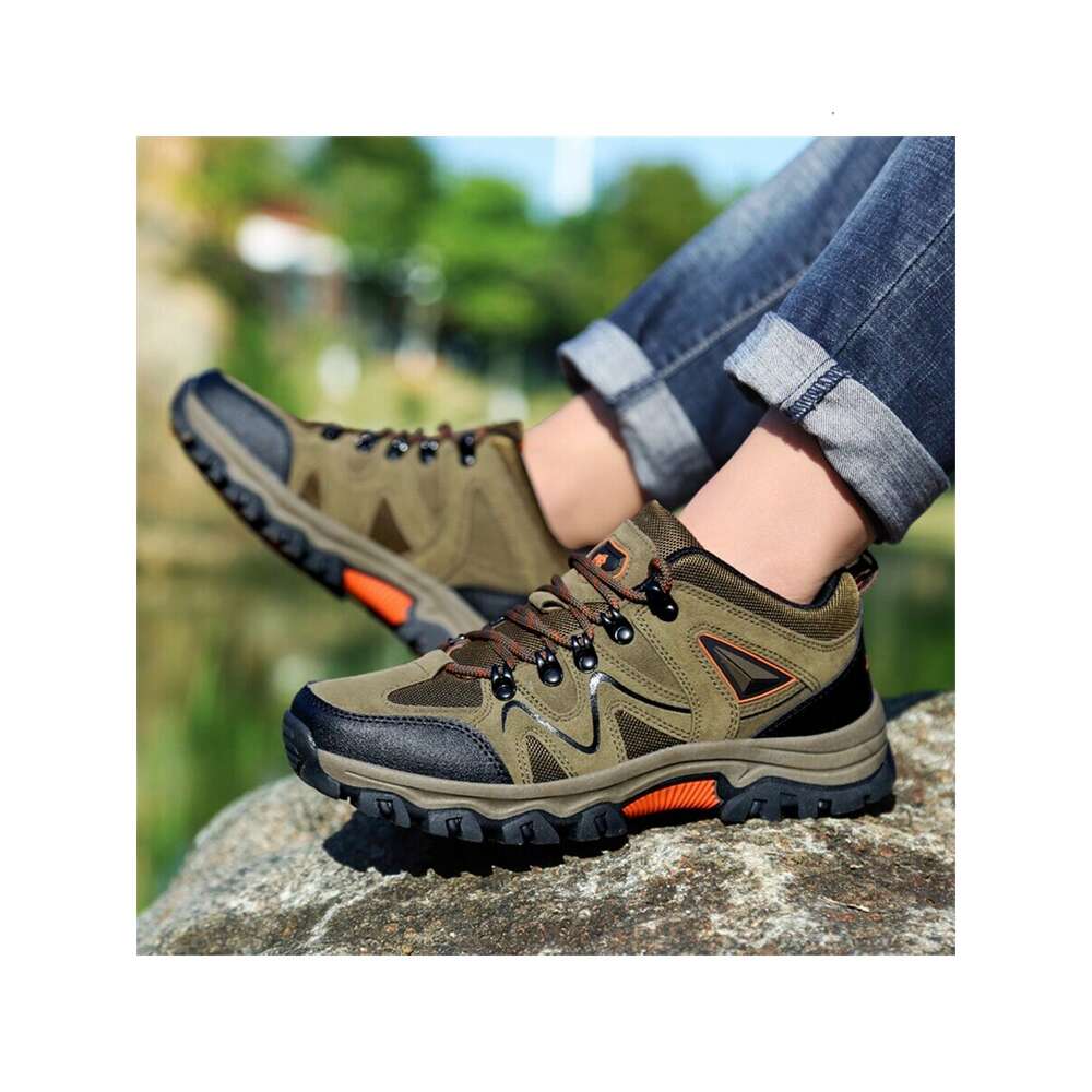 Ddmyoutdoor Men S Thick Soled Lace Up Wear Resistant Outdoor Shoes Suitable For Climbing Hunting Hiking