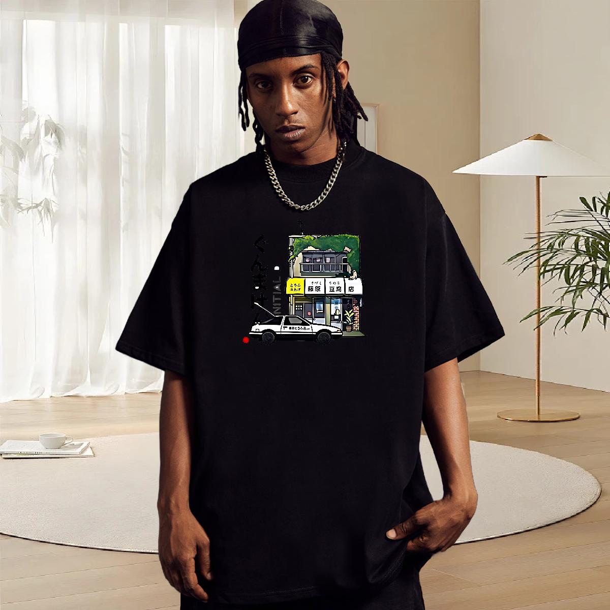 Wholesale T shirt Oversized S-3XL Men Tops Tees High Street Hip Hop Breathable Short Sleeve Popular Tees Shirts