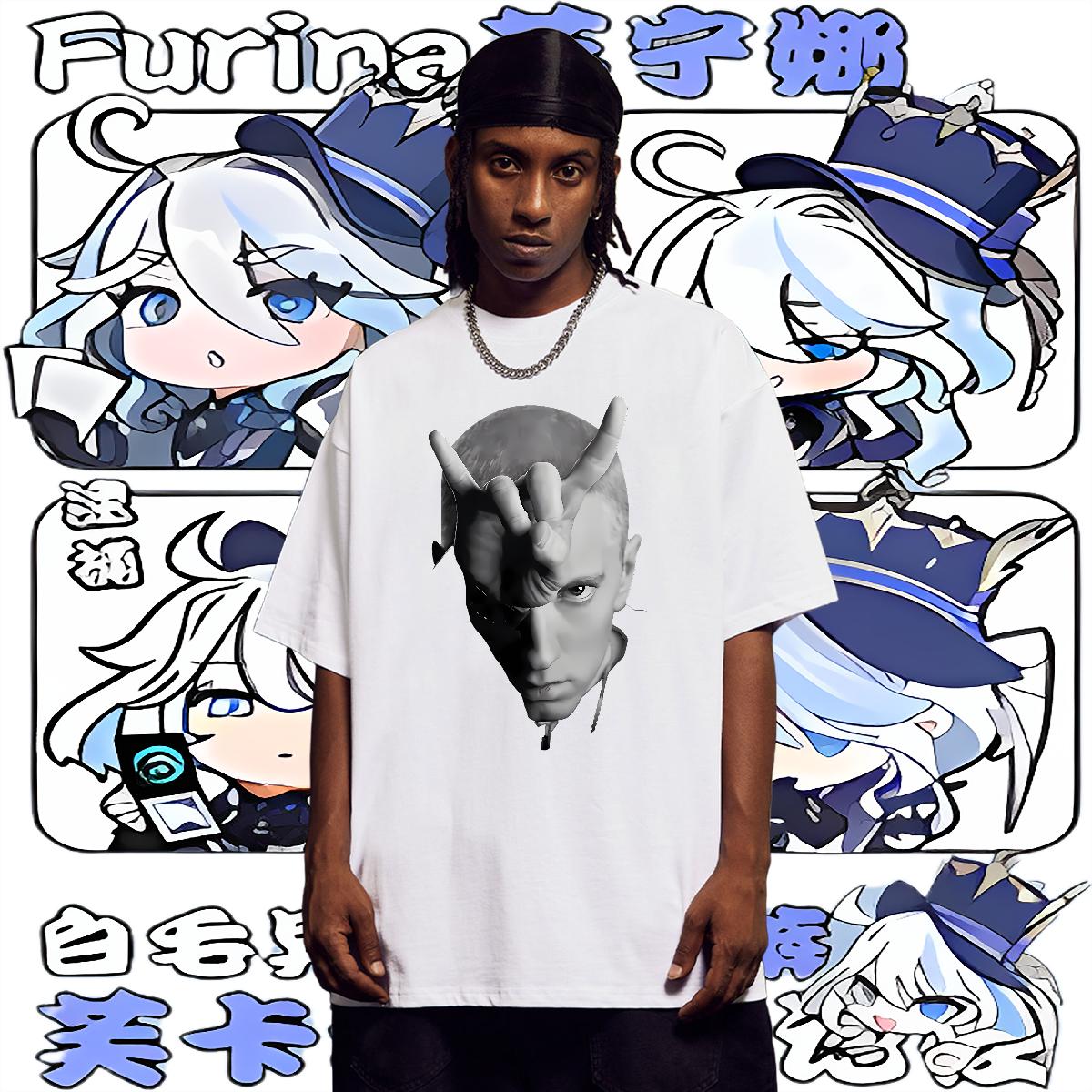 Brand Couples T Shirts Cotton Breathable Soft Anime Printing Street T shirt Custom 2024 Summer Wear