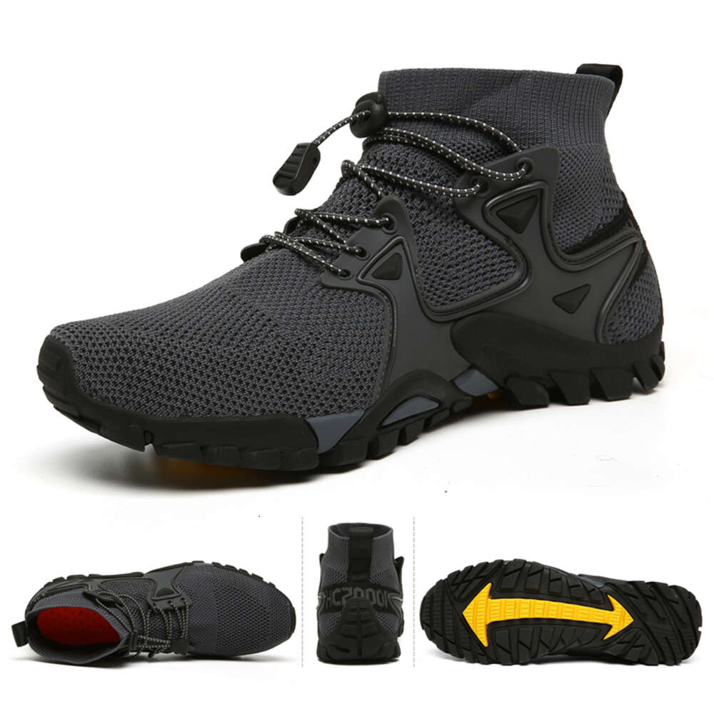 Hiking Boots Mens Outdoor Athletic Sports Trail Running Shoes High Top Barefoot Upstream Water Shoestrekking Climbing Sneakers Ddmycat