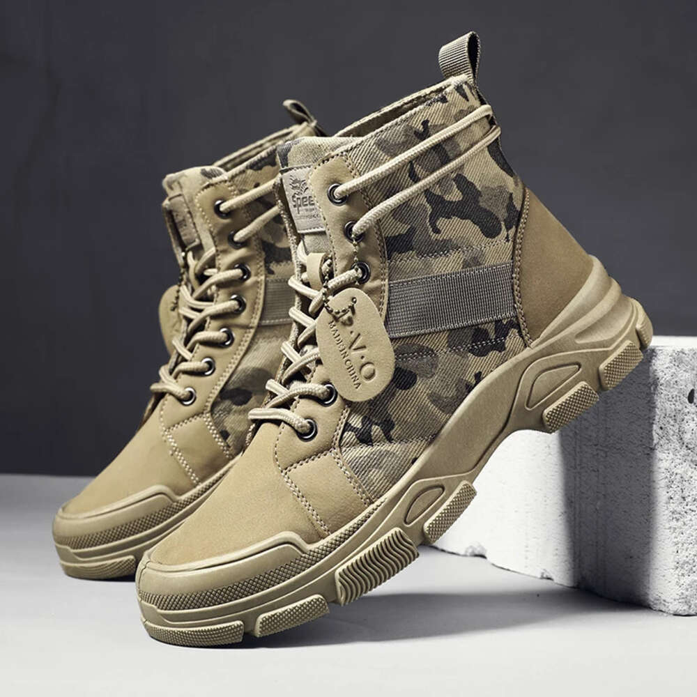 Autumn Spring And New Camouflage Desert Military Ankle Outdoor Work MEN S BOOTS Black Boots Ddmysaturn