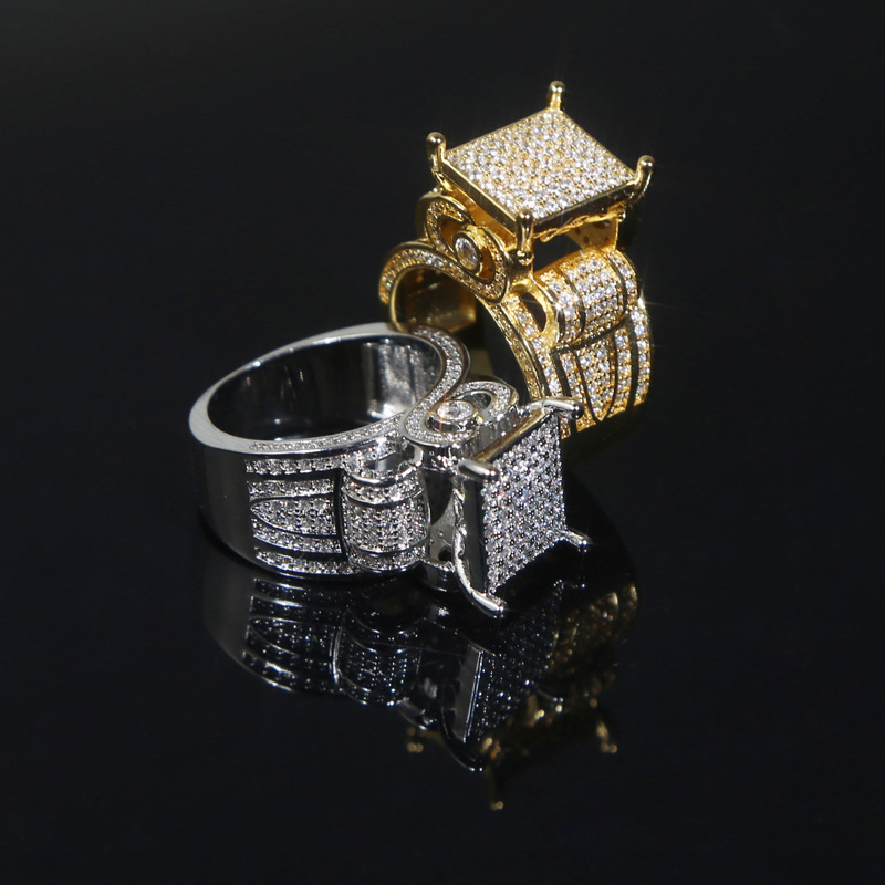 2024 Hip Hop Top Sell Eternity Wedding Rings Sparkling Jewelry Sterling Sier Fill Pave White Sapphire Party Women Heart Ring For Lover Gift