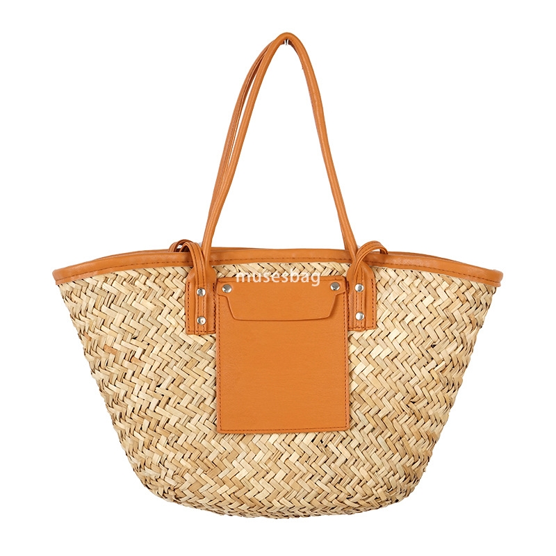 Designer Straw Diagonal Cross Woven Handbag Large Capacity Women Retro Beach High Quality Mini Handheld Shopping Bag 4