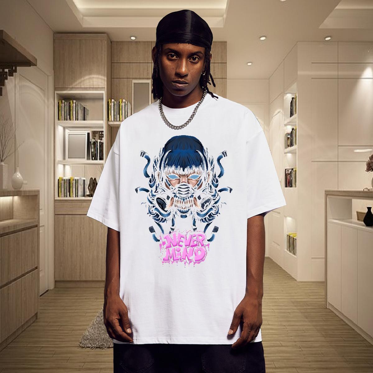 Loose Fit Mens T Shirts Spring Summer 180g Cotton Men Tshirts 2024 DIY Custom Print Oversized Polos