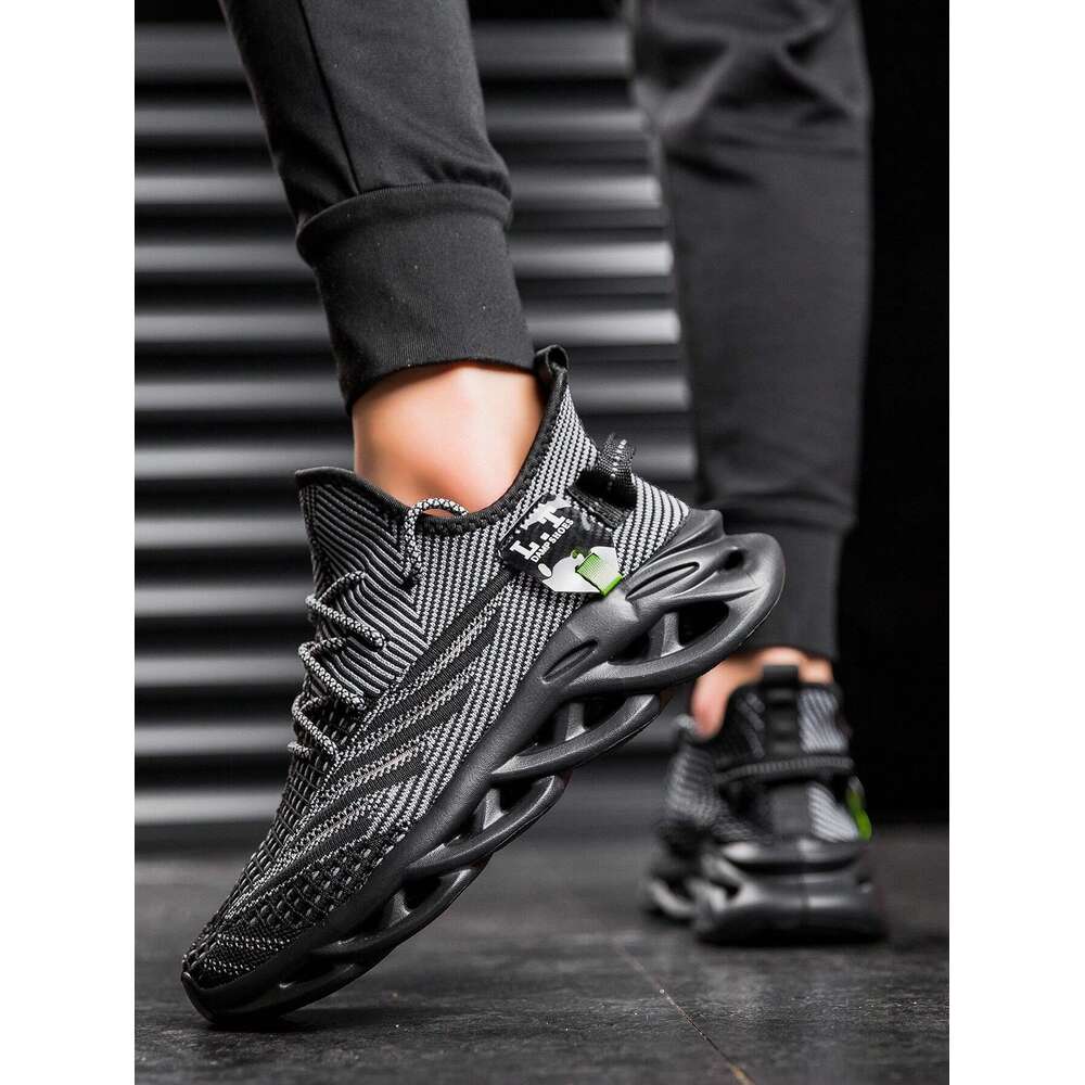 Men's Fashionable And Sporty Outdoor Lace-Up Sneakers, Anti-Skid, Comfortable, Shock-Absorbing, Durable
