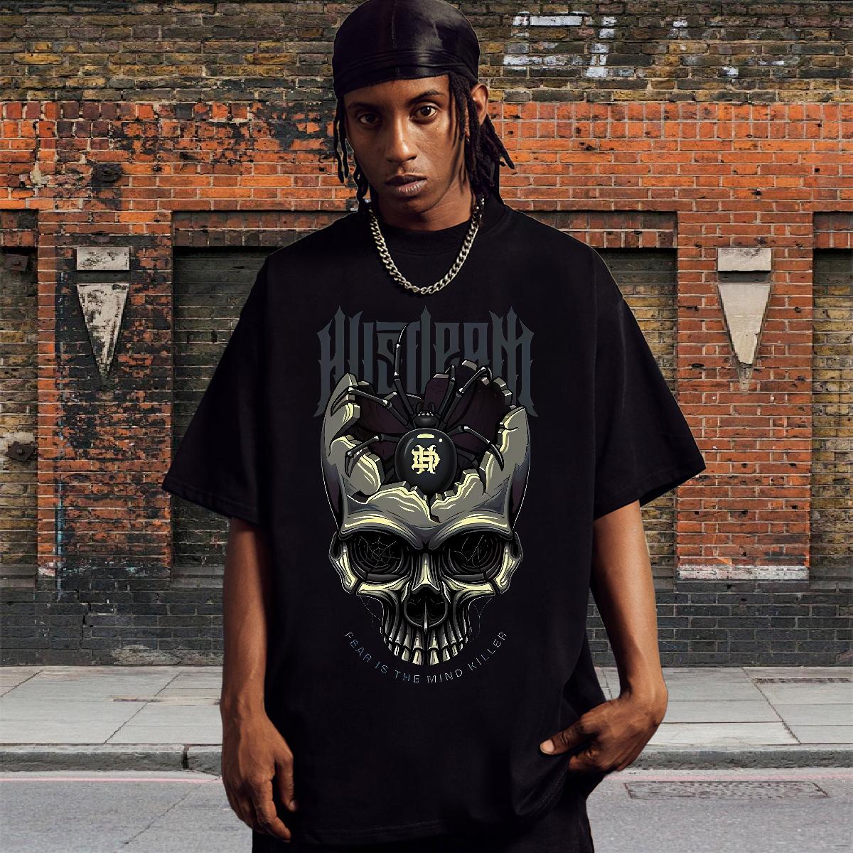 Fashion Casual T-Shirts for Men Graphic Hip Hop Men Tshirts O-Neck Short Sleeve Cotton Loose