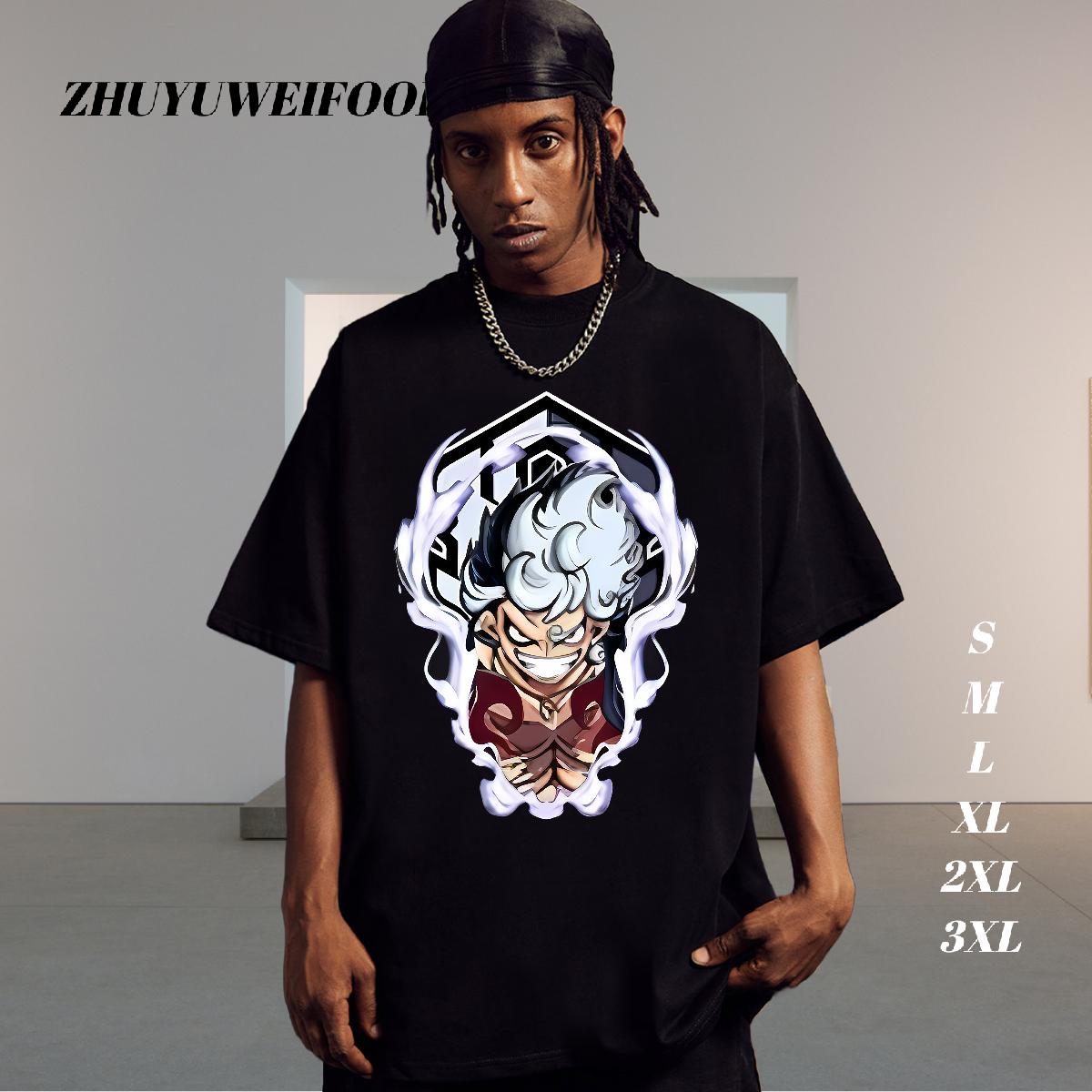 5A Tshirt for Man Woman Breathable Short Sleeve Anime Printing Street Man T Shirts Cartoon Printing S-3XL New Designer Tee Shirt