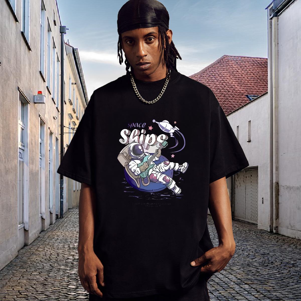 DIY Customized Mens T Shirts Cotton Breathable Short Sleeve Anime Printing Street Men Clothes T-Shirt DIY Printed Loose Fit Tshirts