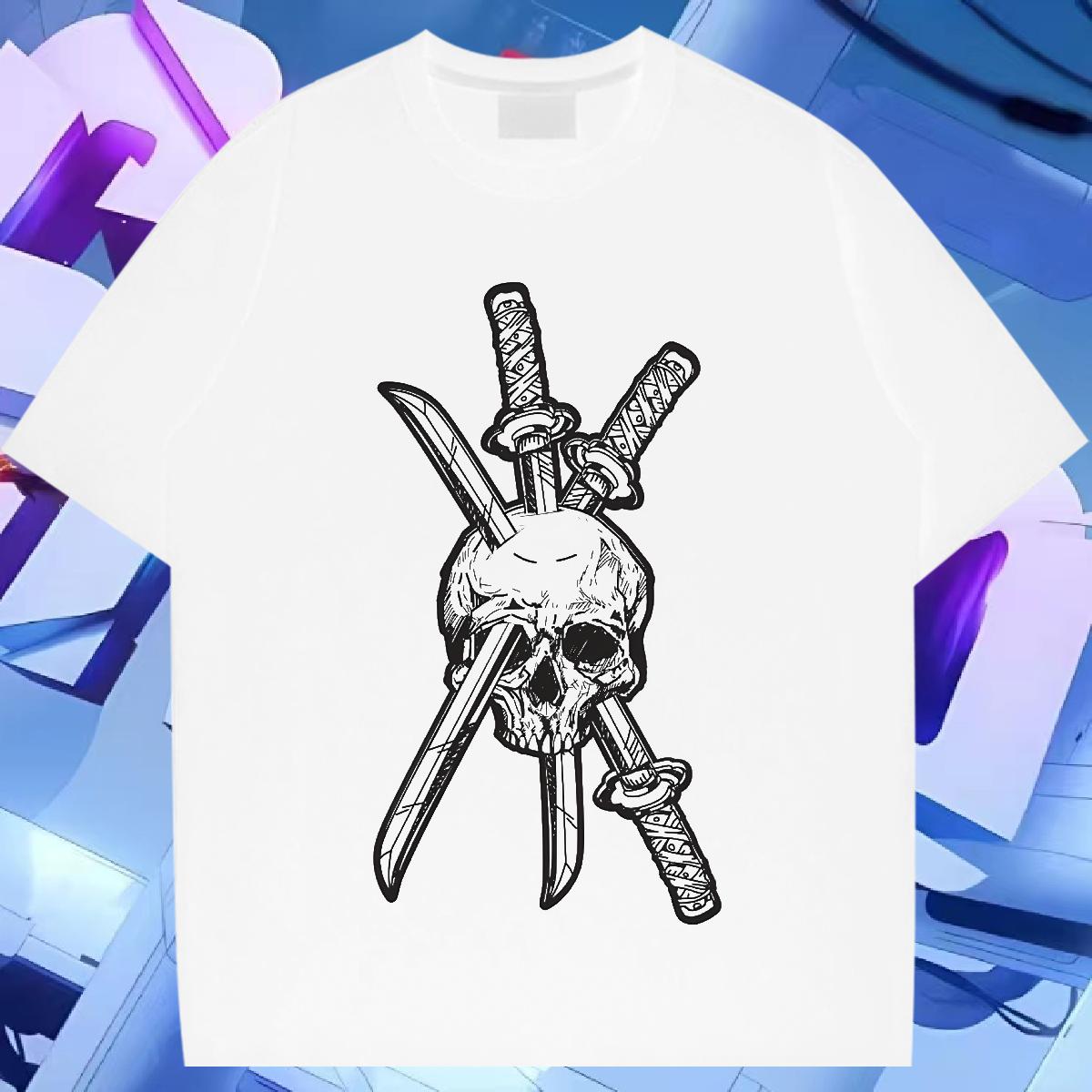 Soft T Shirts Men Home Outdoor Cotton Breathable Mens Tshirts 2024 New Anime Tees