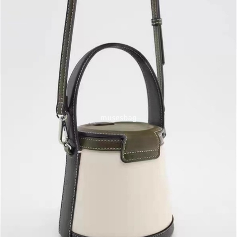 Advanced Fashion New Trendy Bucket Bag Leisure Hundred Towers Single Shoulder Contrast Color Handbag Crossbody Bag Contrast