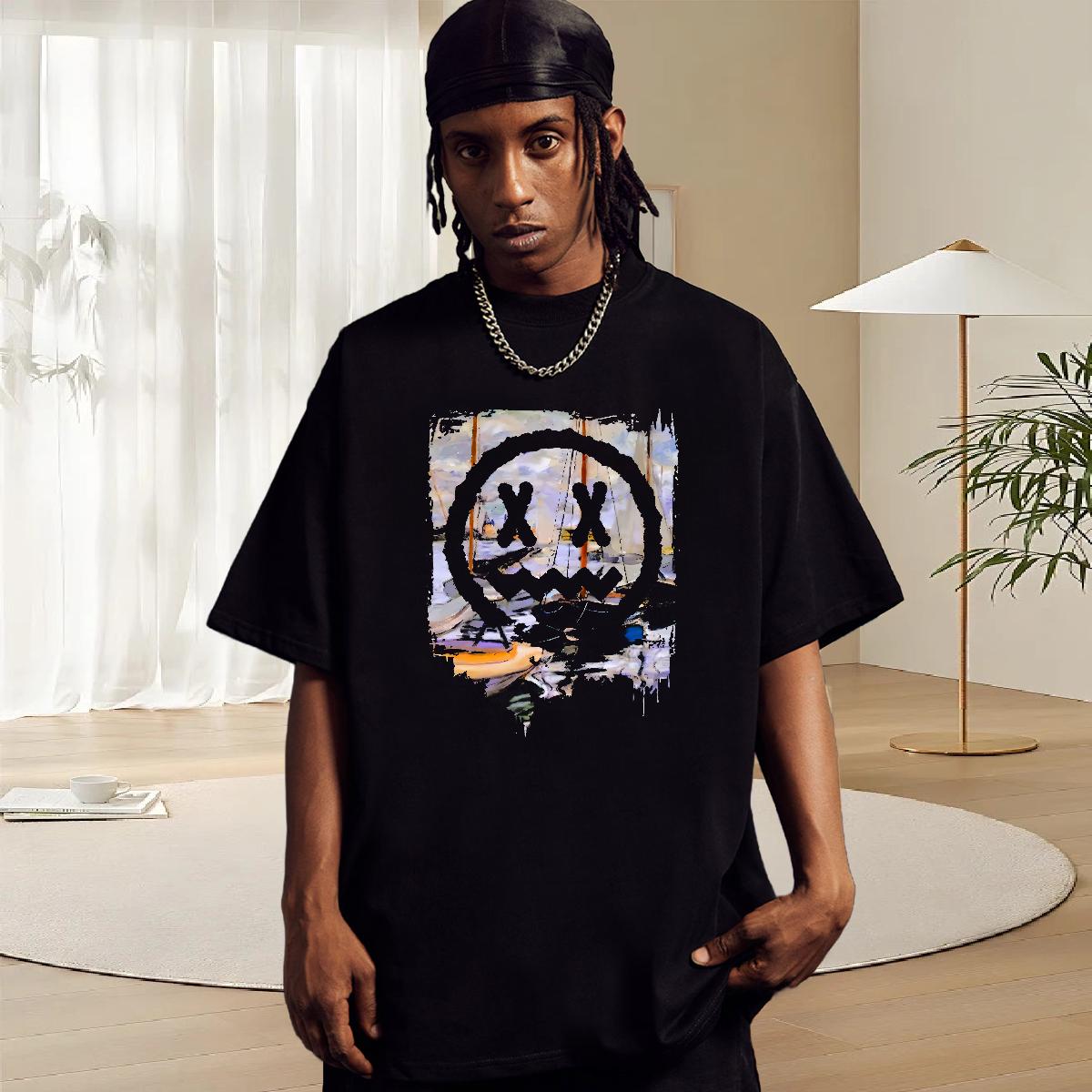 Casual New Mens T Shirts Plus Size Cartoon Sports Casual Men Clothes T-Shirt Breathable Crew Neck Soft