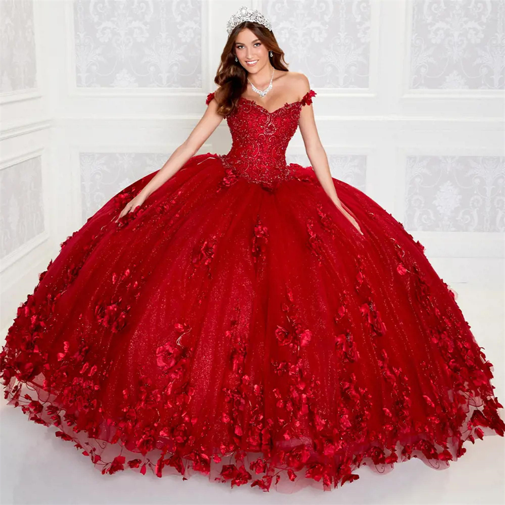 Turquoise Mexican Quinceanera Dresses Ball Gown Spaghetti Straps Tulle Floral Pearls Puffy Charro Sweet 16 Dresses 15 Anos
