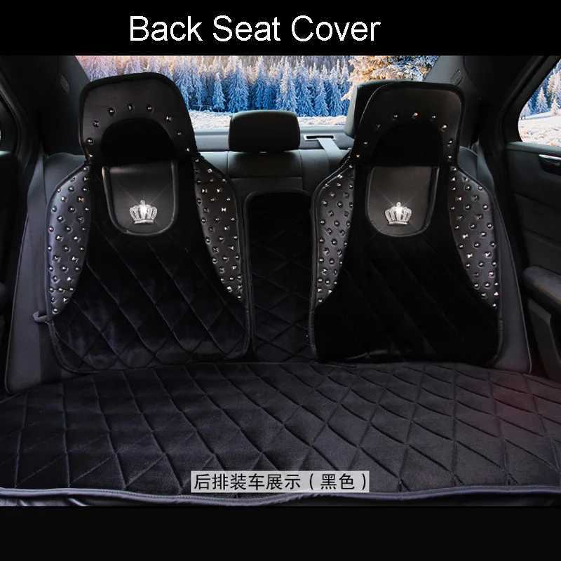 Seat Cushions Fashion Rivet Plush Car Seat Covers Top Quality Diamond Crown Auto Seat Cushion For SUV Trucks Car Front Seat Mats Accessories T240606