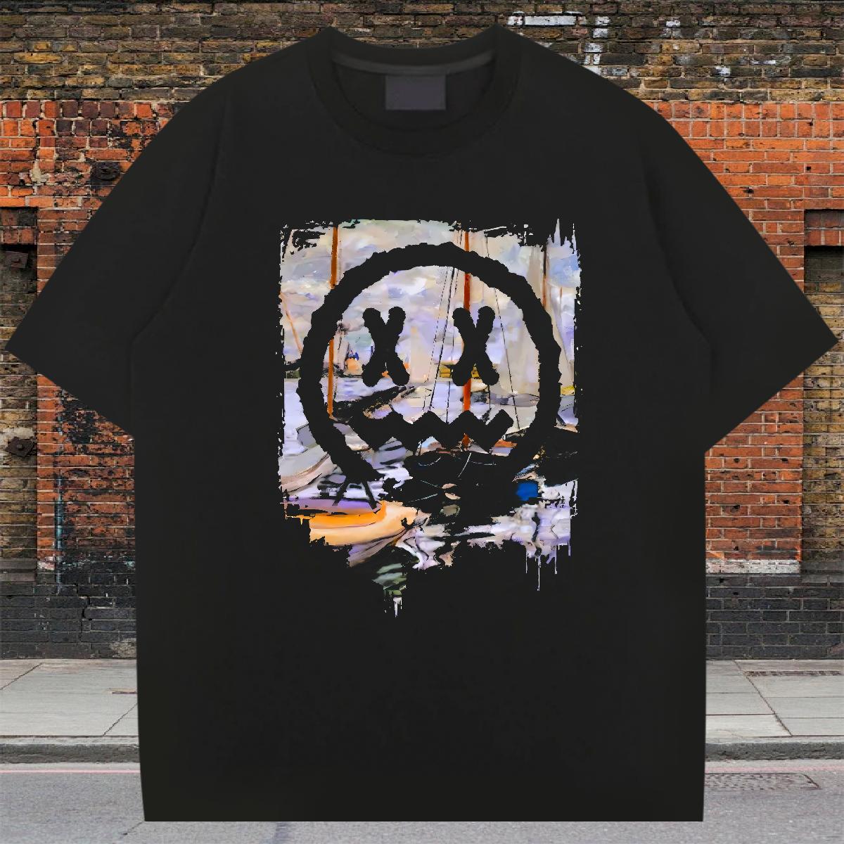 Brand T shirt Custom Printed Home Outdoor Tshirts Short sleeve Cotton Soft Loose