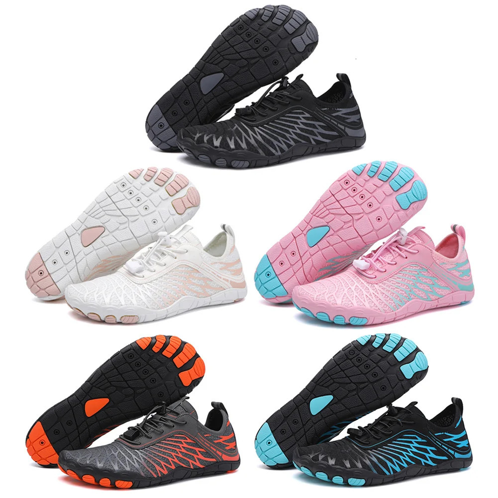 Aqua Barefoot Outdoor Beach Shoes Breathable Diving and Swimming Sports Shoes Wading Gym Running Shoes Sports Shoes Yoga Shoes 240606
