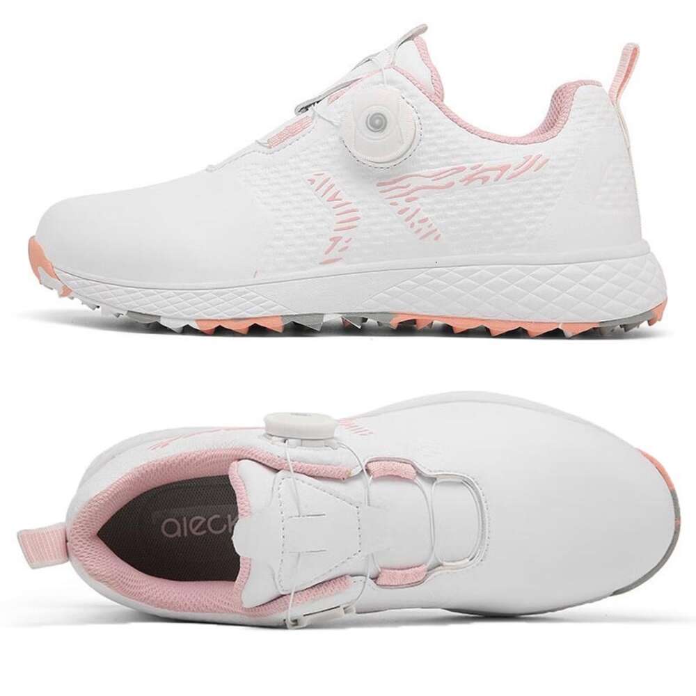 Waterproof Shoes Women 35-41 white pink Comfortable Golf Outdoor Walking Men Footwears Anti Slip Athletic Sneakers