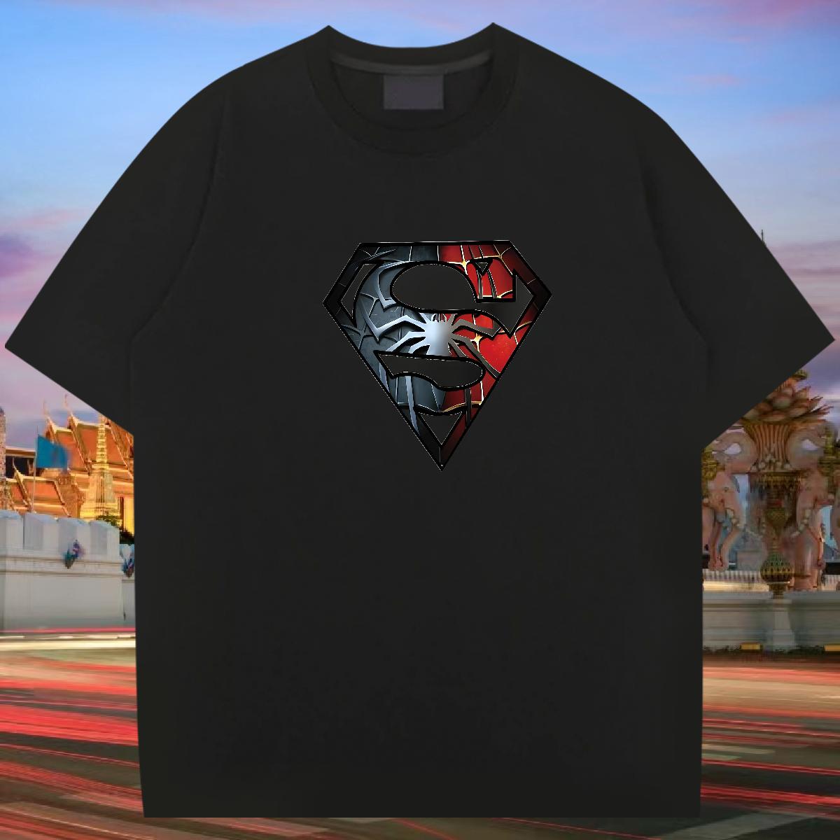 Loose Fit T Shirts Men Hip Hop Street Breathable Short Sleeve Men Clothes T-Shirt 2024 Summer DIY Tees