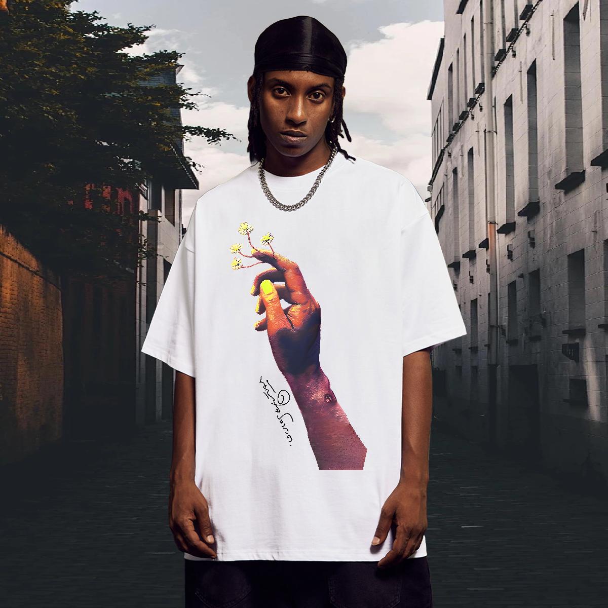 5A T-Shirts Hip Hop Street Cotton Breathable Soft Mens Tshirts 2024 Summer Custom Print Plus Size Tee Shirt