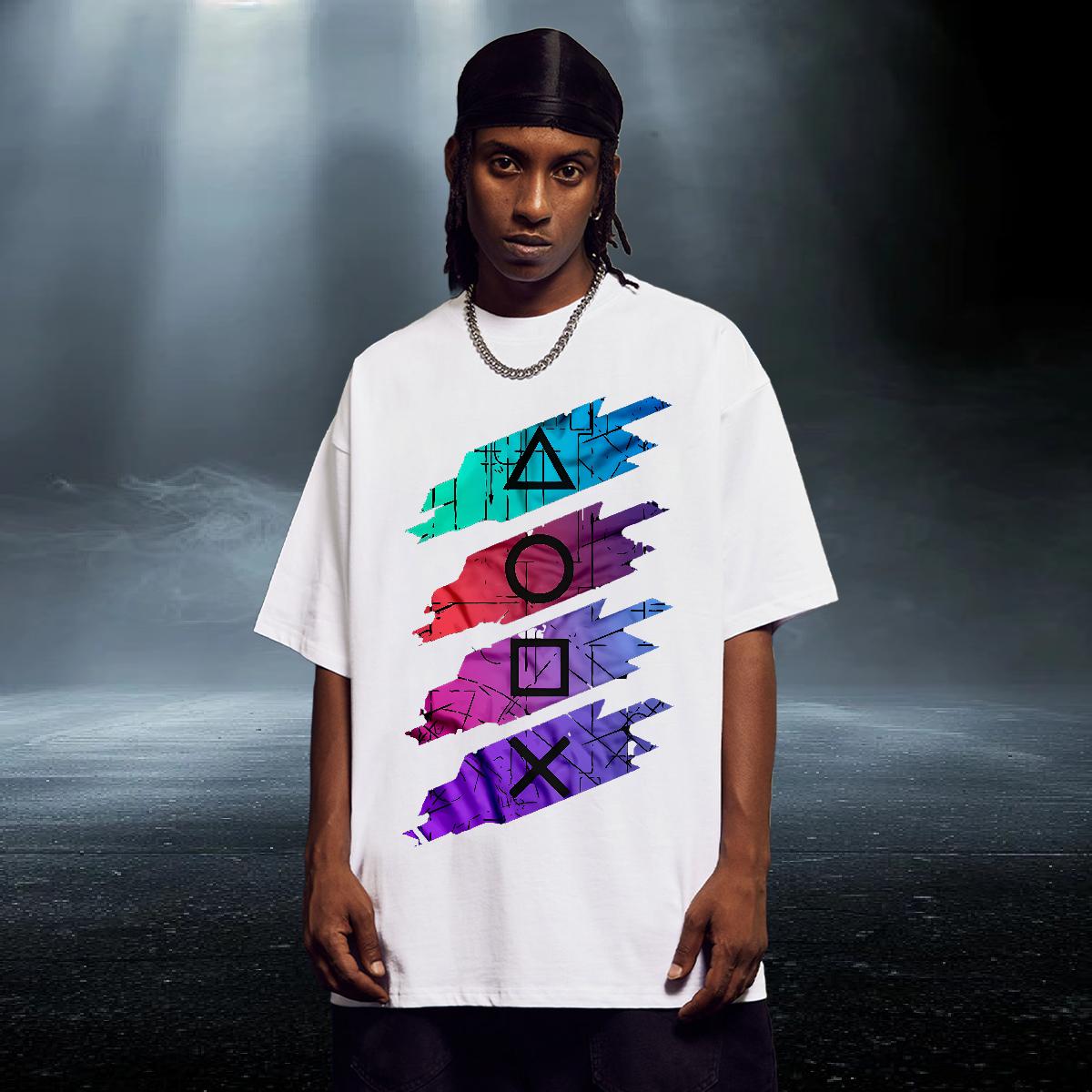 Soft Tshirt for Man Woman 180g Cotton Daily Outfit Men T Shirts Custom Cartoon DIY Customized Polos