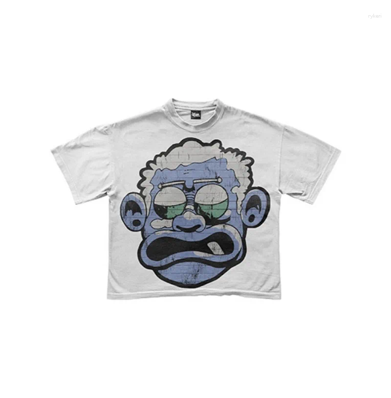 Mens T Shirts Style Streetwear Anime Patterns Shirt Haruku Gothic Clothes Men Women Spring Summer Leisure Loose Short Sleeve Top
