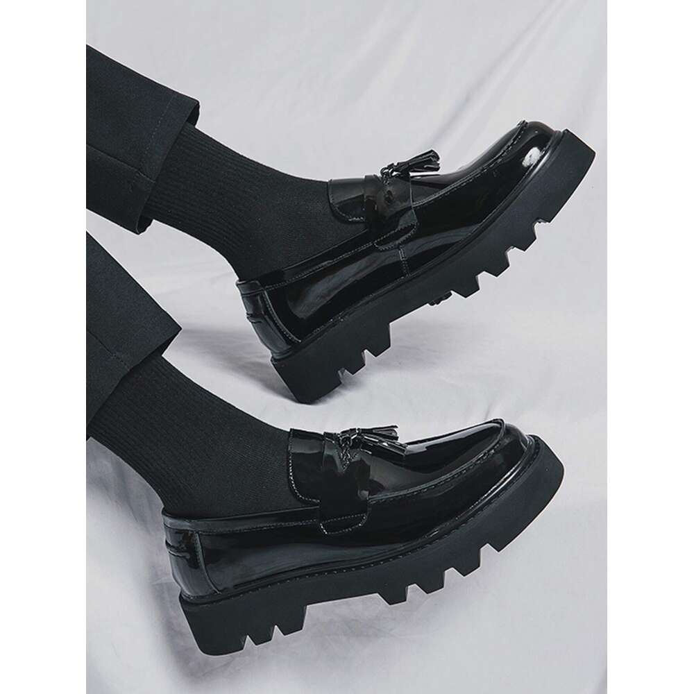 Formal Men S Thick Platform Leather Shoes Height Increasing And Simple Design Ddmysaturn