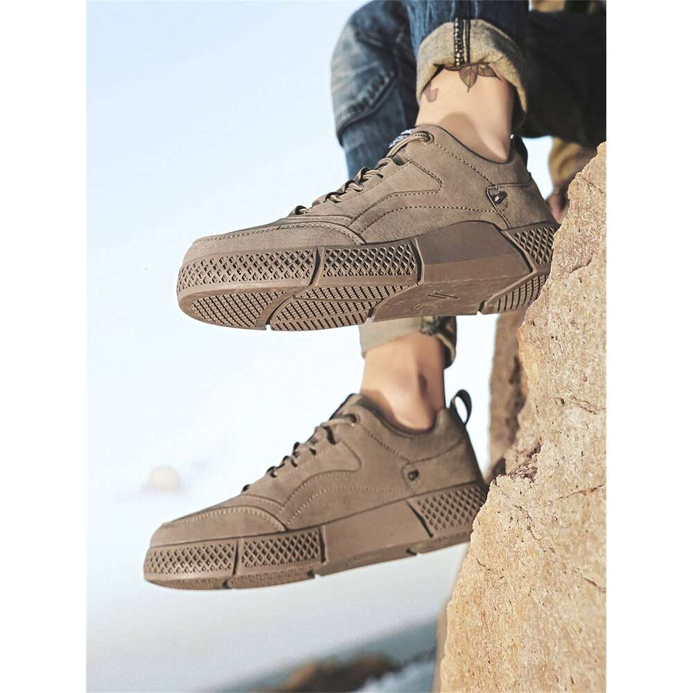 Detail Men Patch Lace Up Front Walking Skate Shoes Knit Flatform Sneakers Mens Streetwear Ddmysaturn