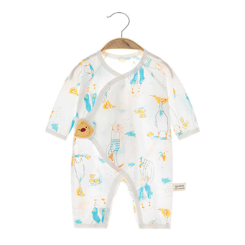 Baby Jumpsuits Summer newborn jumpsuit baby pure cotton thin boneless clothes long sleeved baby summer clothing Pure cotton children's clothing
