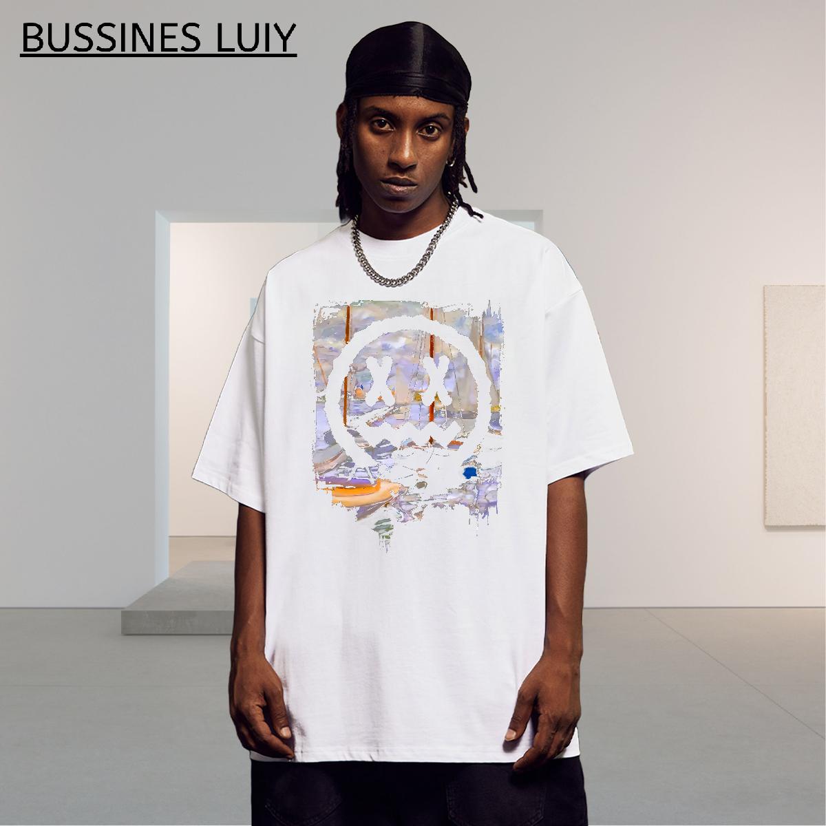 Stylist Mens T Shirts Custom Printing Street wear Hip Hop Men Clothes T-Shirt 180g Cotton Wholesale