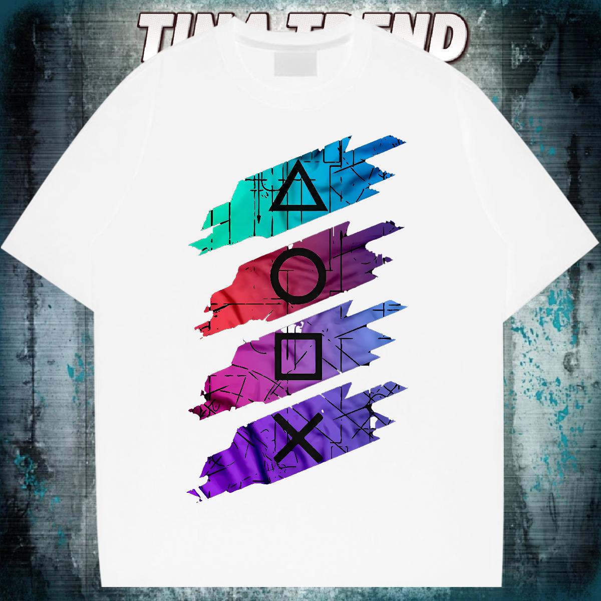 Designer T-Shirts for Men Graphic Casual Beach Men Clothes T-Shirt Breathable Crew Neck Comfortable