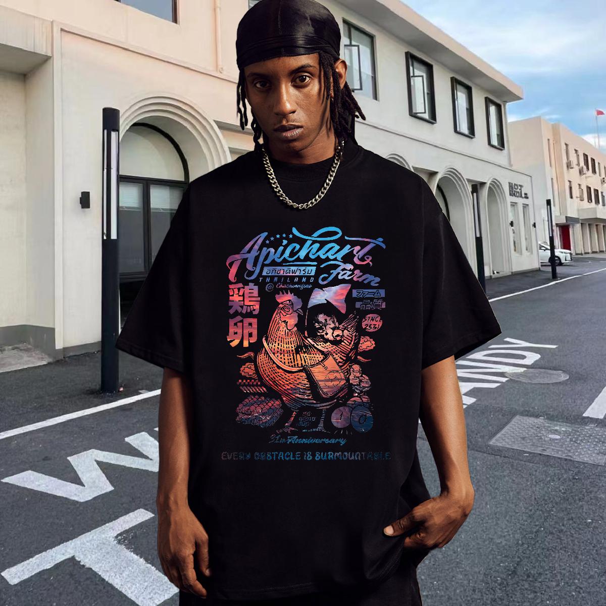 2024 Summer T Shirts Men Customized Print Anime Printing Street Couples T Shirts Cotton Breathable Short Sleeve Soft