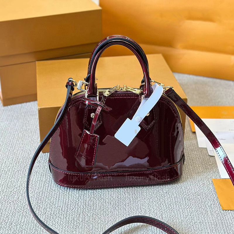 Womens Designer Handbags Patent Leather Fashion Luxury New Shell Bag Ladies Tote Handbag Handle Vintage Shoulder Bag