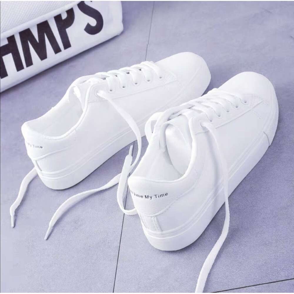 Ddmysports Women S Vulcanize Fashion Spring New Classic Solid Color PU Leather Casual White Shoes Sneakers OUTDOOR