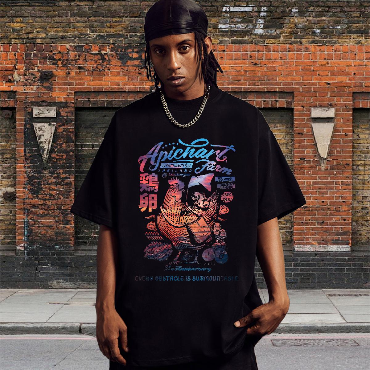 2024 New Man T Shirts Oversized Daily Wear Men Tops Tees Crew Neck Cotton Soft