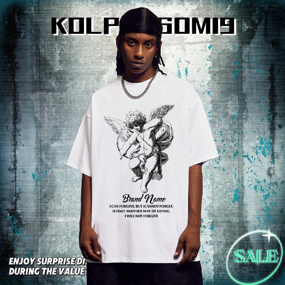 Classic Couples T Shirts Crew Neck Cotton Hip Hop Street Mens T Shirts Custom Print Oversized Fashion Tees