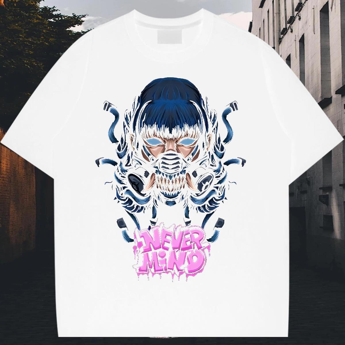 Comfortable Man T Shirts High Street Hip Hop Cotton Breathable Soft Men Tops Tees Designer Fashion Black White Clothings