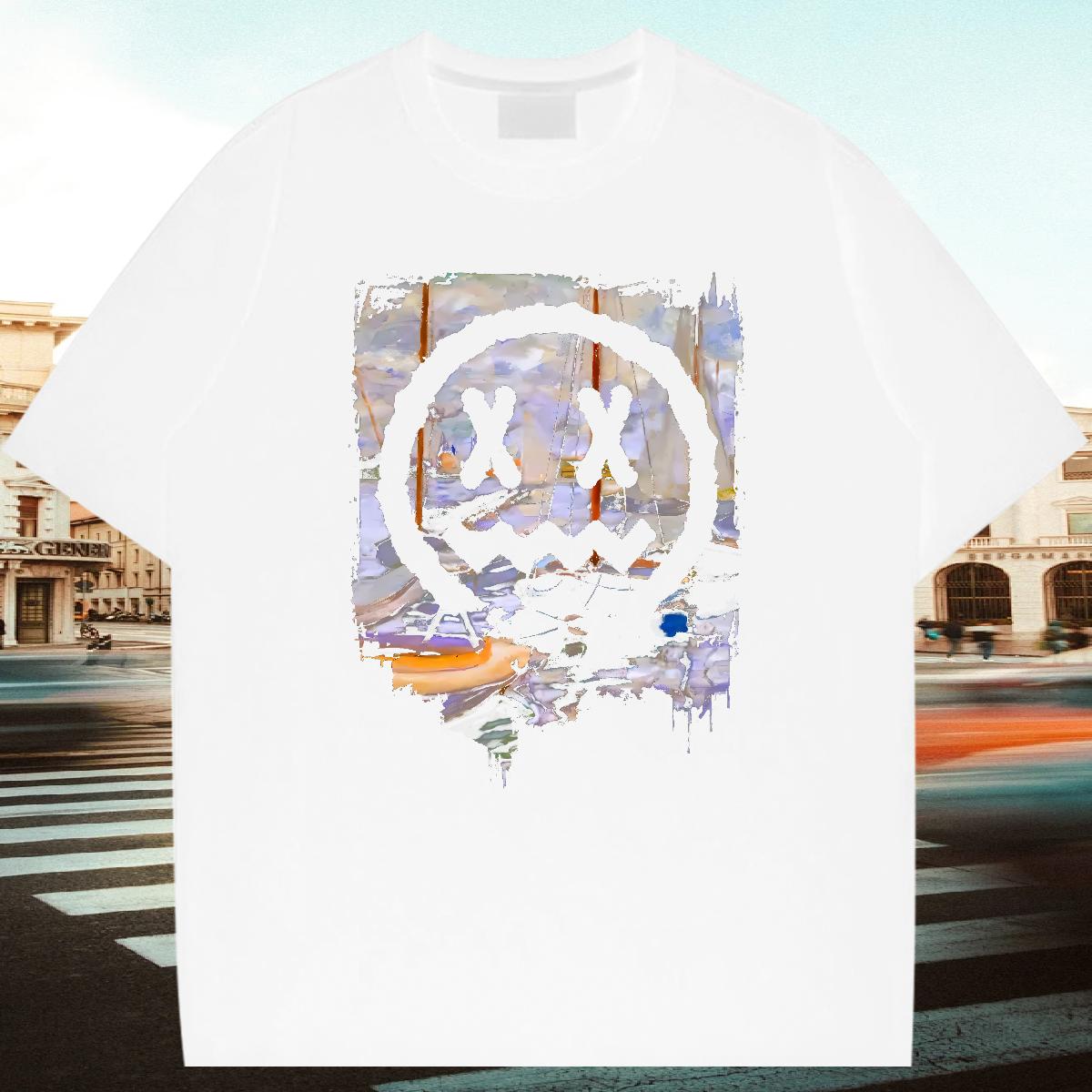 New Designer T Shirts Men Custom Printed Street wear Hip Hop Tshirts Cotton Breathable Soft