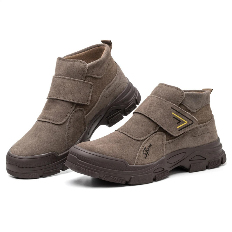 Construction Work Boots Anti-smash Anti-puncture Safety Shoes Men Steel Toe Boots Scald Proof Welding Boots Indestructible Shoes 240606