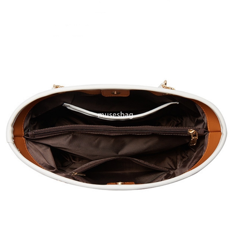 High quality fashionable women PU versatile shoulder bag casual large capacity classic tote bag three piece set multifunctional mother and child bag