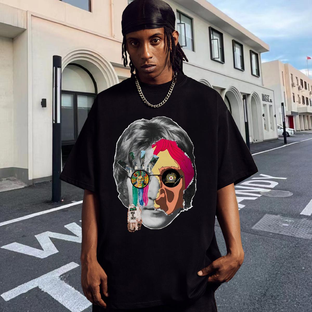 DIY Customized T-Shirts for Men Cartoon Printing S-3XL Men Tops Tees Casual Crew Neck Cotton Soft Tee Shirt