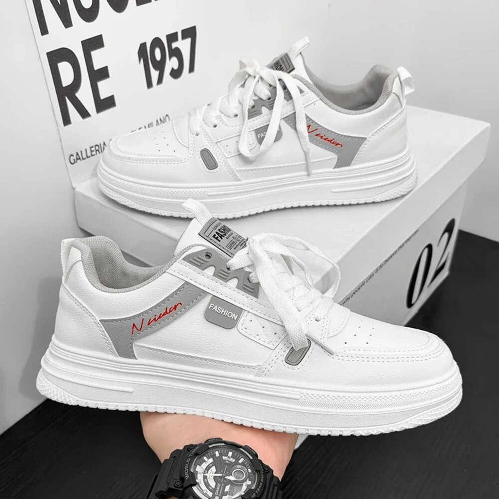 For Men Skateboarding Running Breathable Sports Board White Shoes Sneakers Comfortable Athletic Training Footwear Platform Ddmysaturn