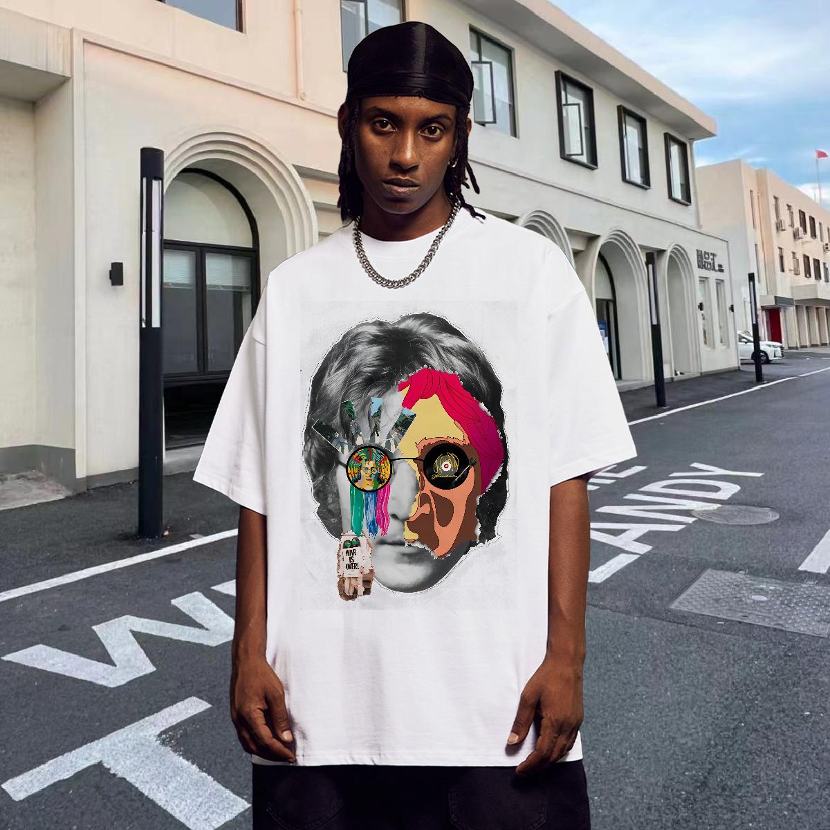 DIY Customized T-Shirts for Men Cartoon Printing S-3XL Men Tops Tees Casual Crew Neck Cotton Soft Tee Shirt