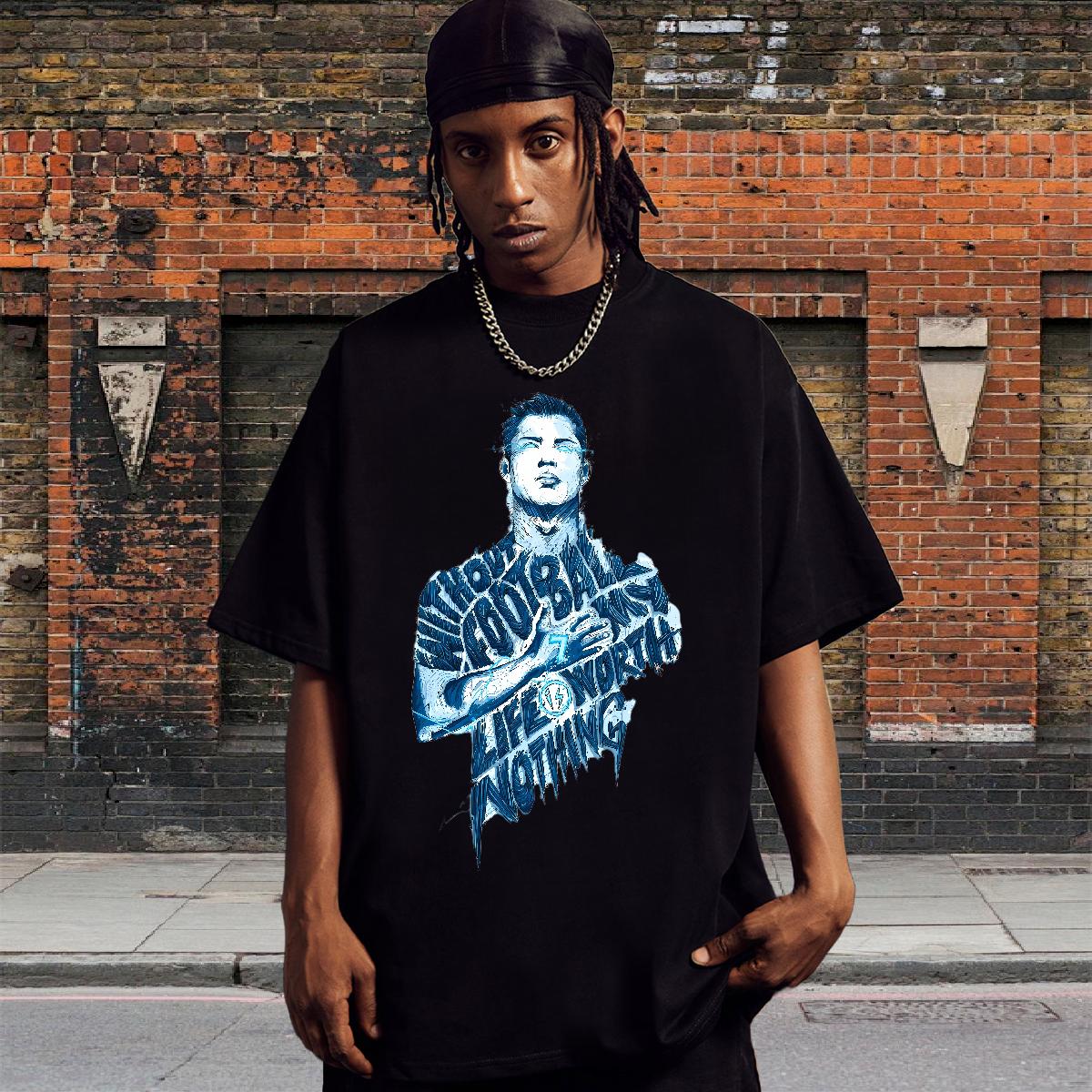 Brand T-Shirts Black Oversized Summer Casual Men Tees Crew Neck Cotton Breathable Wholesale