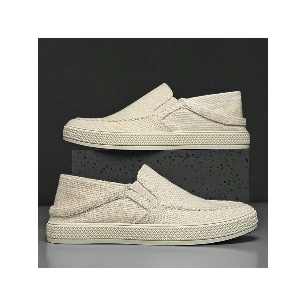 Casual Men Fashionable Sports Shoes Breathable Canvas Loafers Summer Ddmysaturn